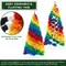 Casafield 7FT Artificial Colorful Rainbow Christmas Tree, Full Fir Holiday Decoration with 1,213 Branch Tips and Sturdy Metal Stand